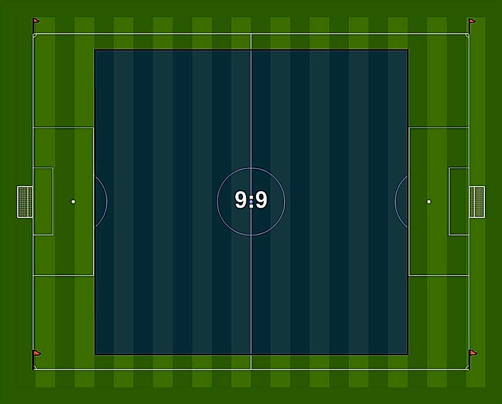 fifa 9v9 pitch area